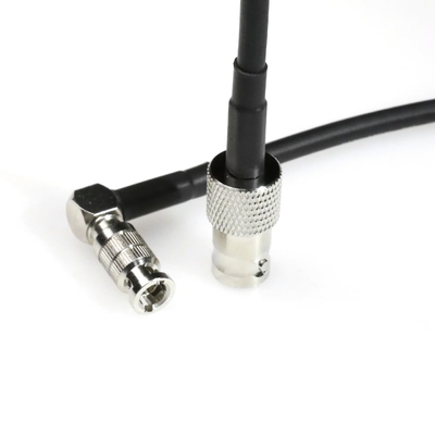 Alvin's Cables 12G Micro BNC to BNC Female Adapter Cable, High Density 4K UHD Video Coaxial Cable, 75 Ohm Ultra-Slim for Blackmagic Video Assist 5" Monitor, Right Angle Micro BNC 7.9inches