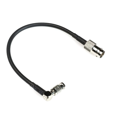 Alvin's Cables 12G Micro BNC to BNC Female Adapter Cable, High Density 4K UHD Video Coaxial Cable, 75 Ohm Ultra-Slim for Blackmagic Video Assist 5" Monitor, Right Angle Micro BNC 7.9inches