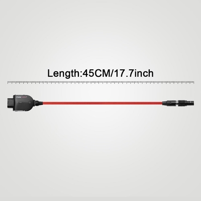 Alvin's Cables Smart D-tap to 2 Pin Male Braided Power Cable for BMPCC Pyxis|Teradek|SmallHD|Z-CAM Flexible Braided 45cm|18inches, Black