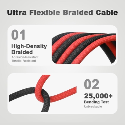 Alvin's Cables Smart D-tap to 2 Pin Male Braided Power Cable for BMPCC Pyxis|Teradek|SmallHD|Z-CAM Flexible Braided 45cm|18inches, Black