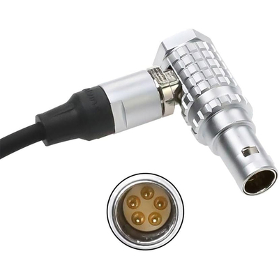 Alvin's Cables Timecode-Out-Cable for Sound-Devices|Tentacle-Sync Time-Code from 5-Pin-Male Right-Angle to 1/8"|3.5mm TRS 6Inch|15CM