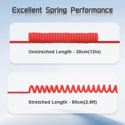Alvin's Cables Low-Profile XLR 3 Pin Male to Female Ultra-Flexible Coiled Cable, Aramid-Reinforced for Sony|Canon|Blackmagic Pro Cameras & Studio Audio(Red)