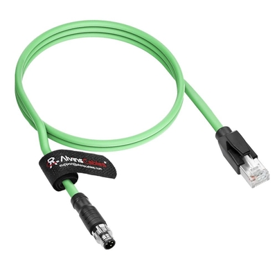 Alvin's Cables M8 A-Code 4 Pin Male to RJ45 Ethernet Cable Cat6a High-Flex Shielded for Beckhoff ZK1090-3191 Industrial Automation EtherCAT Fieldbus 3.3ft/1m