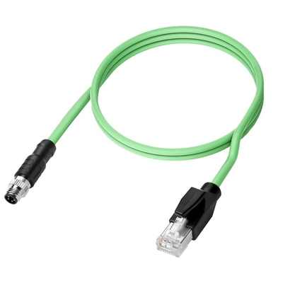 Alvin's Cables M8 A-Code 4 Pin Male to RJ45 Ethernet Cable Cat6a High-Flex Shielded for Beckhoff ZK1090-3191 Industrial Automation EtherCAT Fieldbus 26ft/8m