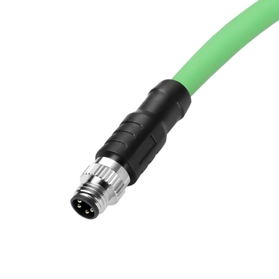 Alvin's Cables M8 A-Code 4 Pin Male to 4 Pin Cable High-Flex Shielded for Beckhoff ZK1090-3131 Industrial Automation EtherCAT Fieldbus 26ft/8m