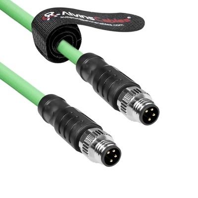 Alvin's Cables M8 A-Code 4 Pin Male to 4 Pin Cable High-Flex Shielded for Beckhoff ZK1090-3131 Industrial Automation EtherCAT Fieldbus 26ft/8m