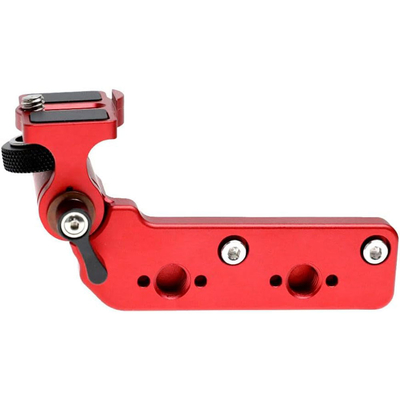 Alvin's Cables Monitor Mount Bracket for Tilta Nucleus-M Focus Motor, FIZ Hand Unit, with 1/4"-20 Screw 3/8 M4 Screw Thread, Red