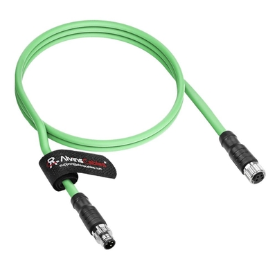 Alvin's Cables M8 A-Code 4 Pin Male to 4 Pin Female Cable High-Flex Shielded for Beckhoff ZK1090-3132 Industrial Automation EtherCAT Fieldbus 26ft/8m