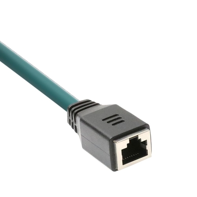Alvin's Cables M12 X-Code 8 Pin Male to RJ45 Female Ethernet Cable for Cognex Keyence Camera, RJ45 Female Socket High-Flex Cat6a Cable for Industrial Automation,Robotics 3.3ft/1m Green