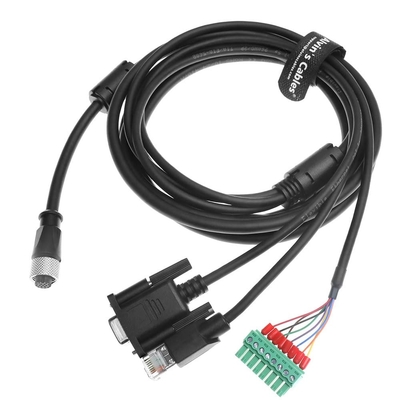Alvin's Cables M12 A-Code 17 Pin Power Data Ethernet Cable for Hikrobot ID2000 ID3000 Barcode Readers, SC2000 SC3000 Vision Sensors, M12 17 Pin Female to RJ45 DB9 Interface Integrated Cable 3.3ft/1m