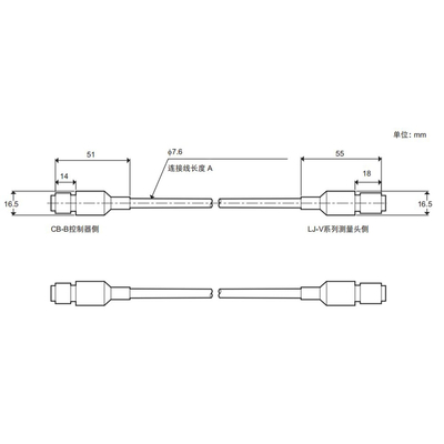 Alvin's Cables Keyence CB-B10E Sensor Head to Controller Extension Cable 10m| 32.8ft, 20 Pin Male to Female Cable for Keyence LJ-X8000 LJ-V7000 XG-X Series