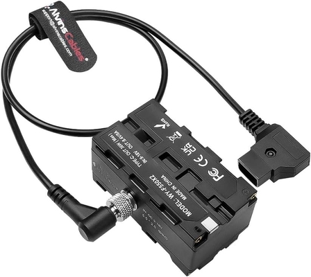 Alvin’s Cables D-tap to Double-Sided NP-F Dummy Battery Power Cable for Atomos Ninja| SmallHD| Feelworld Monitor, NP-F550| F570| F770| F970 Dummy Battery Power Adapter with Type-C Port,60CM|24in