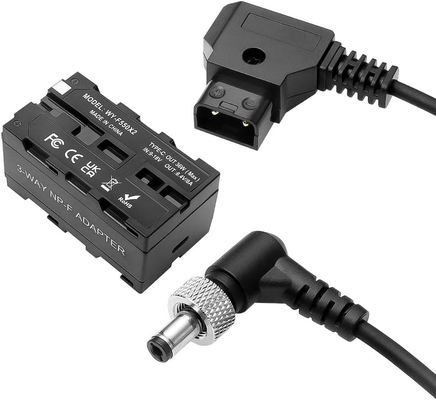 Alvin’s Cables D-tap to Double-Sided NP-F Dummy Battery Power Cable for Atomos Ninja| SmallHD| Feelworld Monitor, NP-F550| F570| F770| F970 Dummy Battery Power Adapter with Type-C Port,60CM|24in