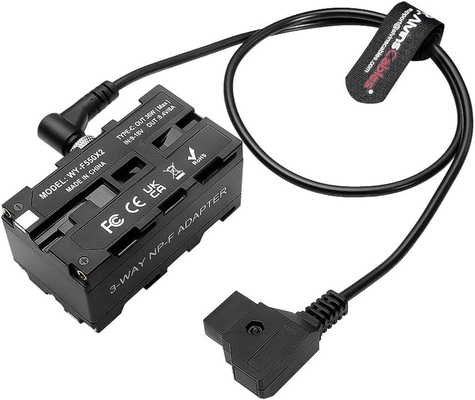 Alvin’s Cables D-tap to Double-Sided NP-F Dummy Battery Power Cable for Atomos Ninja| SmallHD| Feelworld Monitor, NP-F550| F570| F770| F970 Dummy Battery Power Adapter with Type-C Port,60CM|24in