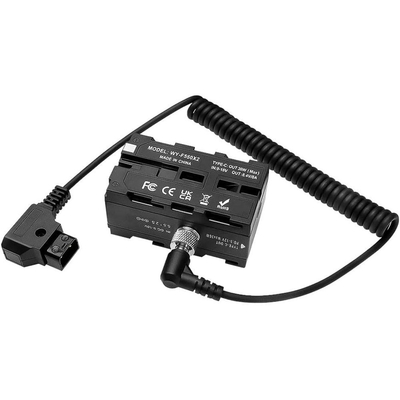 Alvin's D Tap to NP F Dummy Battery Cable for Atomos Ninja Monitors  Coiled Type C 58 chars