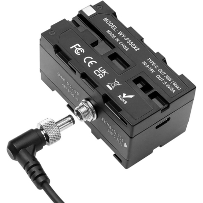 Alvin's D Tap to NP F Dummy Battery Cable for Atomos Ninja Monitors  Coiled Type C 58 chars