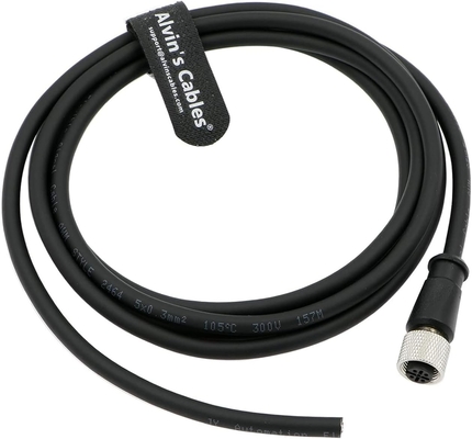Alvin's Cables M12 A Code 5 Pin Female to Open End Cable 26.2ft 8m