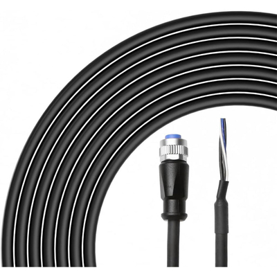Alvin's Cables M12 A Coded 4Pin to Open Wire Power Cable  2m for Automation