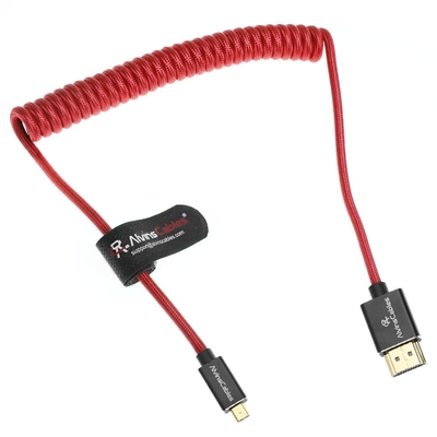 Alvin's Cables 8K HDMI Coiled Cable 2.1 Micro HDMI for Atomos Ninja V