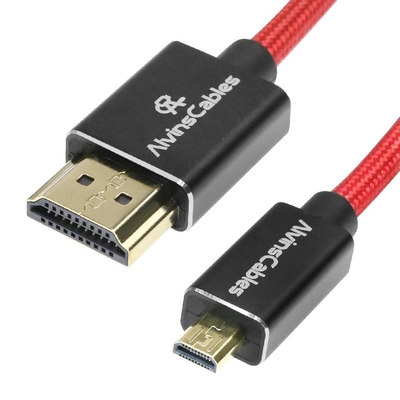 Alvin's Cables 8K HDMI Coiled Cable 2.1 Micro HDMI for Atomos Ninja V