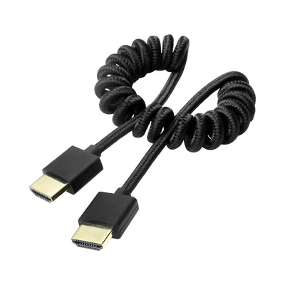 Alvin's Cables 8K HDMI 2.1 Coiled Cable 2ft Gold Plated for Gaming PS5
