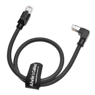 Alvin's Cables Cat6 Shielded RJ45 Cable 3.3ft Down Angle for PLC Robotics