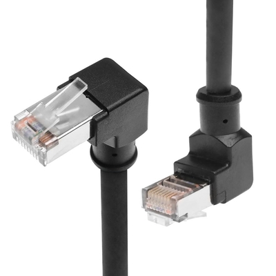 Alvin's Cables Cat6 Shielded RJ45 Cable 9.8ft Down Angle for PLC Robotics