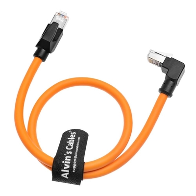 Alvin's Cables Industrial Cat6 Shielded Ethernet Cable Down Angle High Flex Gold Plated 3m Orange