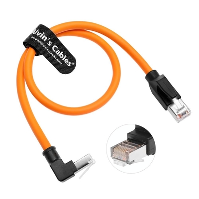 Alvin's Cables Industrial Cat6 Shielded Ethernet Cable Down Angle High Flex Gold Plated 3m Orange