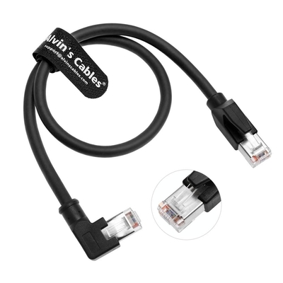 Alvin's Cables Profinet Cat6 Shielded Ethernet Cable Left Angle High Flex Gold Plated 2m for PLC Robotics