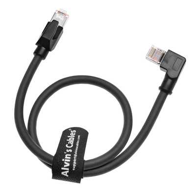 Alvin's Cables Profinet CAT6A Shielded Ethernet Cable Right Angle High Flex Gold Plated 2m for Industrial Automation