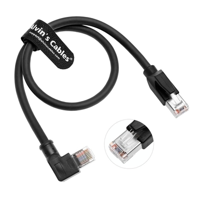 Alvin's Cables Profinet CAT6A Shielded Ethernet Cable Right Angle High Flex Gold Plated 5m for Industrial Automation