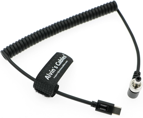 Alvin's Cables USB C PD to Lock DC 12V Coiled Cable for Video Monitors