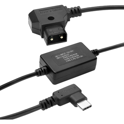 Alvin's Cables Dtap to USB-C Power Cable, 2ft Ultra Soft & Flexible Dtap to Type C Enhanced Power for Tilta Nucleus Nano II Wireless Lens Control Motors