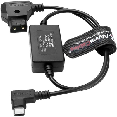 Alvin's Cables Dtap to USB-C Power Cable, 2ft Ultra Soft & Flexible Dtap to Type C Enhanced Power for Tilta Nucleus Nano II Wireless Lens Control Motors