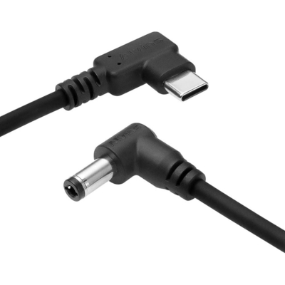 Alvin's Cables Right Angle USB-C Type-C PD to DC Power Cable PD Charging Cable for Blackmagic Video Assist Monitor 30CM/11.8 inches