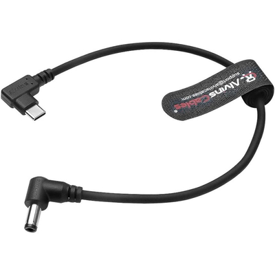 Alvin's Cables Right Angle USB-C Type-C PD to DC Power Cable PD Charging Cable for Blackmagic Video Assist Monitor 30CM/11.8 inches
