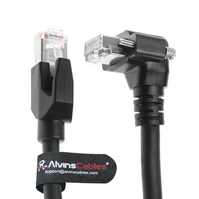 Alvin's Vertical Screw-Lock CAT6a GigE Cable for Industrial Cameras