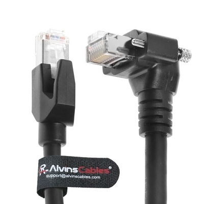 Alvin's Vertical Screw Lock CAT6a GigE Cable for Industrial Cameras