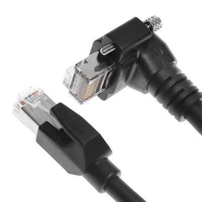 Alvin's CAT6a GigE Vision Cable Shielded High Flex 3.3ft Right Angle