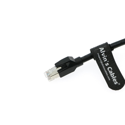 Alvin's Cables CAT6a GigE Vision Cable 3m Shielded Screw Lock Up Angle RJ45