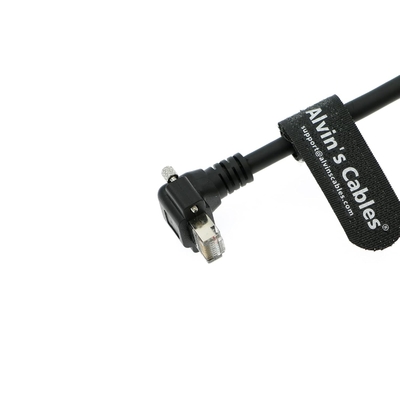 Alvin's Cables CAT6a GigE Vision Cable 3m Shielded Screw Lock Up Angle RJ45