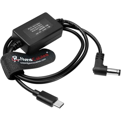 Alvin's Right Angle DC to USB C PD Cable for Canon Sony Nikon Cameras 24in