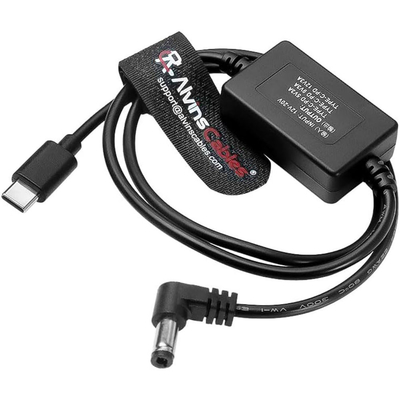 Alvin's Right Angle DC to USB C PD Cable for Canon Sony Nikon Cameras 24in
