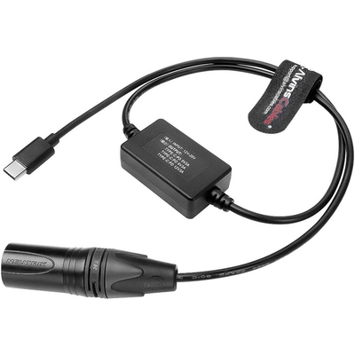Alvin's 4 Pin XLR to USB C PD Cable for Canon Sony Nikon Cameras 24in