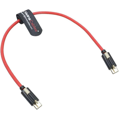 Alvin's Locking USB C Cable for Blackmagic Pyxis URSA 10Gbps 12in Red