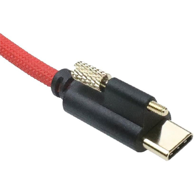 Alvin's Red Locking USB C Cable for Blackmagic 6K 12K 3.3ft 10Gbps
