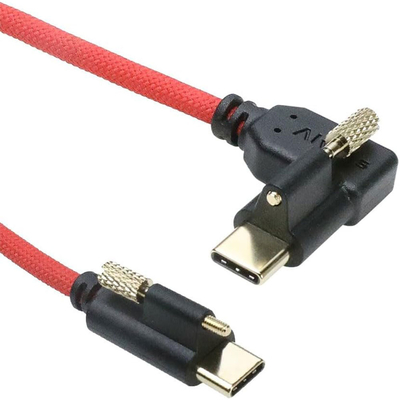 Alvin's Locking USB C Cable for Blackmagic 4K G2 Pyxis 10Gbps 12in Red
