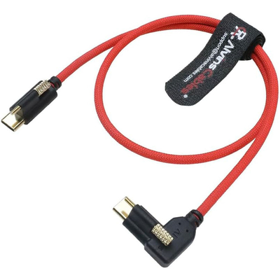 Alvin's Red Locking USB C Cable for Blackmagic 4K G2 20in 10Gbps