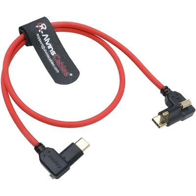 Alvin's Red Locking USB C Cable for Blackmagic 4K G2 20in 10Gbps